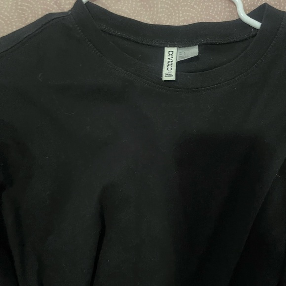 H&M cropped t shirt black size L - Picture 2 of 3